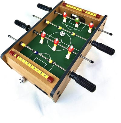 Mini Tafelvoetbal - Compacte Voetbaltafel voor Kinderen en Volwassenen - Ideaal Cadeau voor Verjaardag of Feestdagen - Verbeter Motorische Vaardigheden - 12 Spelers - Competitief Spel voor het Gezin