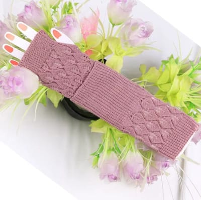 Go Go Gadget - Vingerloze handschoenen - Polswarmer - Gehaakt - Lange variant - 1 paar - 7*20cm - Roze