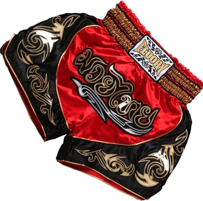 Fluory Muay Thai Short Kickboks Broek Rood MTSF12 - XS
