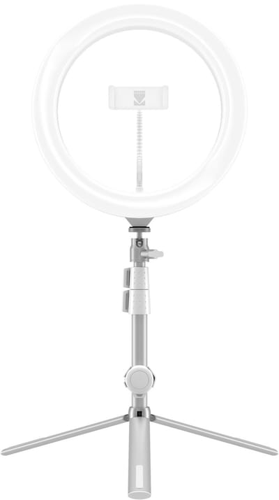 Kodak Ring Light 10" - Professionele Ringlamp Incl. Verstelbaar Statief - Geschikt voor TikTok, YouTube en Instagram - met Telefoonhouder en Bluetooth Afstandsbediening - Wit
