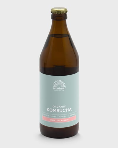 Mattisson - Biologische Kombucha - Groene thee & Bloesem - 500 ml