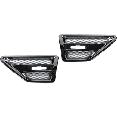 1 Paar Zijrooster Sierlijst Elektroplate Zijrooster Afdekking Vervanging voor Freelander LR2 2007?2014 black