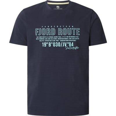 Jan Vanderstorm herren T-Shirt - 52/54 - donkerblauw - Plus Size