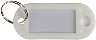 Q-CONNECT sleutelhanger | pak van 10 stuks | wit
