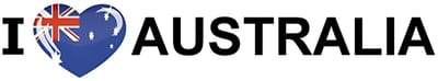 Sticker - I love Australia - 19 x 4 cm - australië - landenthema