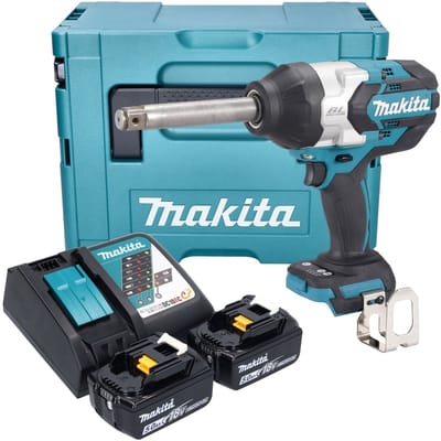 Makita DTW 1005 RTJ accu slagmoersleutel 18 V 1360 Nm 3/4" borstelloos + 2x oplaadbare accu 5.0 Ah + lader + Makpac