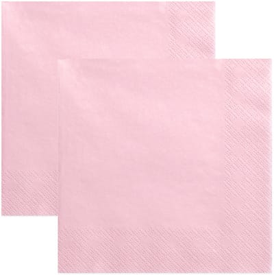 Partydeco tafel servetten van papier - 40x - roze - 33 x 33 cm - papier- Wegwerp servetten voor diner/lunch