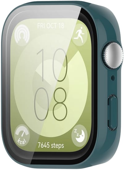 By Qubix - Waterproof Hard case - Donkergroen - geschikt voor Huawei Watch Fit 3