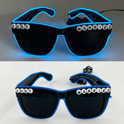 Hartvormige Bril Leuke Bruiloft Bril Led Bril Gloeiend Voor Cadeau Feest Bruidsdouche other black