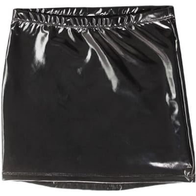 Nep Latex PVC Glanzende Dames Mini Micro Rokken Wikkel Heup Sexy Nachtclub Rokken Dameskleding Leer Strakke Rokken M gray