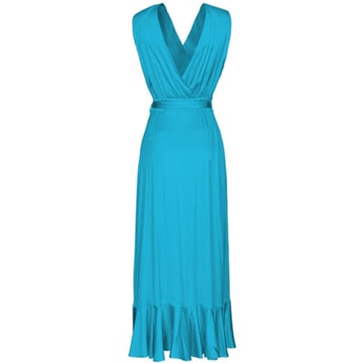PINKO Oleandro Dress Hawaiian Ocean Blue Größe: 40 | Midikleider Outlet | Damen | Blau
