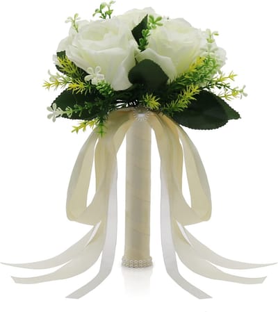 Bruidsboeketten Kunstbloemen Wit Rozen voor Bruiloft en Feest
