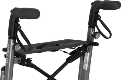 MyRollerSleeve opschuifbare ergonomische / anatomische handvatten voor rollator of rolstoel. Voorkomt pijnlijke handen met gelkussen. Personaliseerbaar: pimp rollator. Zwart 21x6,5x9cm