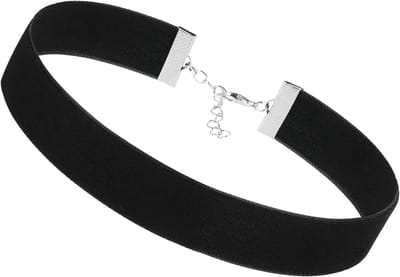 Zwarte Fluwelen Choker Ketting voor Dames en Meisjes - Verstelbare Goth Juwelen - Brede Zwarte Riem - Perfecte Cadeaus voor Halloween, Verjaardagsfeest en Cosplay