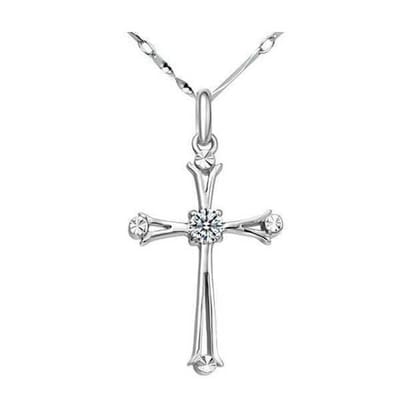 Kruis Ketting met Zirkonia - Halsketting