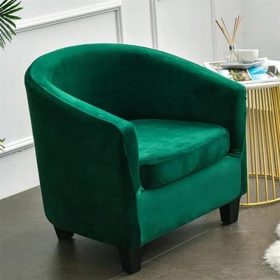 1Set Kuipbankhoes Fluweel Clubfauteuilhoes Kleine Ronde Bankhoezen voor Woonkamer Bankhoezen Met Zitkussenhoezen