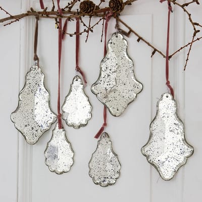 LOBERON Hanger set van 6 Mistralon antiekzilverkleurig