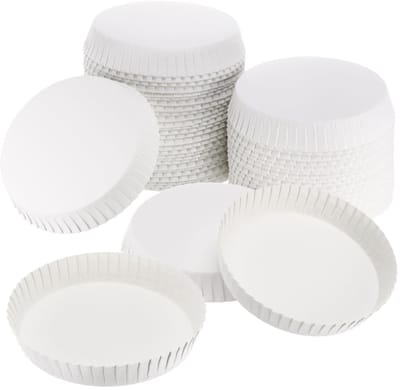 Dailygoods - Vaguelly 100 stuks deksels voor -kartonnen bekers, drankafdekking, bekerdeksel, bekerdeksel, drinkbeker, stofbescherming, papier, wit
