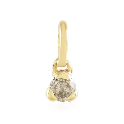 Cavill - Zilveren Hanger - Verguld 925 Sterling Zilver - I2 Champagne Diamant 0,099 ct - Ronde Briljant Slijpsel - Luxe Dames Sieraad