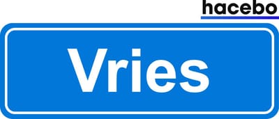 Hacebo - Plaatsnaam Sticker - 29x10 CM - Vries sticker - Verkeersborden sticker - grappige cadeaus - Vries