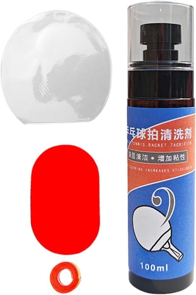 Tafeltennis Rubber Reiniger - Racket Onderhoud - Verbeter Spel - Herstelt Kleverigheid - 100ml - Transparant