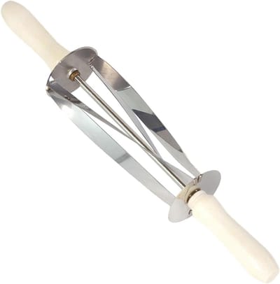 Deegsnijder Roller - Gebak Snijden - Thuis Bakken - Gelijk Vormen - 41-52 cm - Zilver