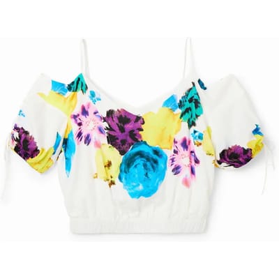 T-shirt court bloemen Desigual M. Christian Lacroix