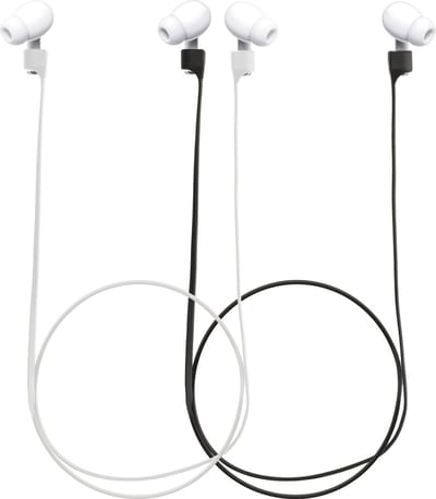 kwmobile 2x magnetisch oordopjes koord - geschikt voor Apple Airpods 1 / 2 / 3 / Pro 1 / Pro 2 - 80 cm - Voor draadloze oordoppen tegen verlies
