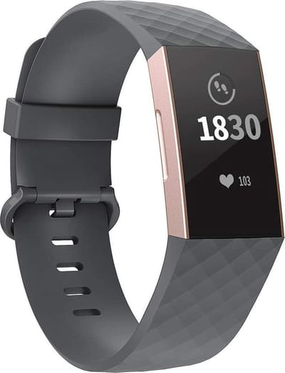 YPCd® Siliconen bandje - Fitbit Charge 4 - Grijs - Large