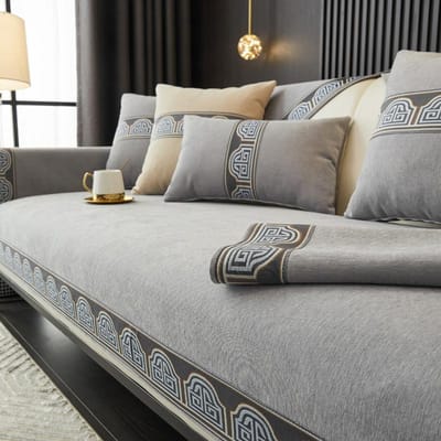 Chinese Klassieke Bankkussen Chenille Antislip Hoogwaardige Bankhanddoek Borduurwerk Bankhoezen voor Woonkamer Fauteuilhoes 70x120cm 1pcs
