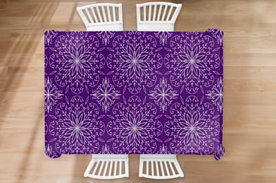 Kerst Tafelkleed - Kerstmis Decoratie - Tafellaken - Patronen - Kerst - Sneeuw - 220x150 cm - Kerstmis Versiering - Tafeldecoratie Kerstmis - Kerstdecoratie tafel - Tafelversiering