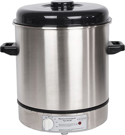 RVS Smeltketel – Smeltketel Kaarsen – Kaarsen Maken Smeltketel – Smeltketel 30-100°C – Smeltketel Met Thermometer – Smeltketel 230V – Professionele Smeltketel – Kaarsenmaker Accessoires – 1800W Smeltketel – RVS Smeltketel 50cm – H: 50 cm, Dia: 29 cm
