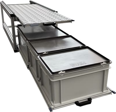 Car Systems Dubbel schuifframe voor camper - aluminium - 120x40 cm - 130 kg