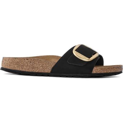 Birkenstock Madrid Big Buckle Slippers - Dames - Zwart - Maat 35