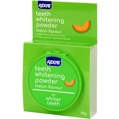 Rident | Tanden Bleek Poeder | Witte Tanden Kleur Corrector - Witte tanden poeder - Kleur Tanden Wit | Tanden Bleken | Tanden Witte - Tandpasta voor Witte Tanden | Teeth Whitening |Power Whitening |Veilig voor glazuur |100% Resultaat| Meloen smaak