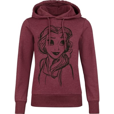 Disney - Disney Trui met capuchon - Belle - S tot XXL - voor Vrouwen - rood gemêleerd