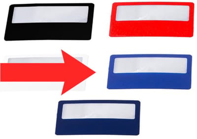 loep vergrootglas Helder creditcard formaat - Half model - 1 Stuk - Blauw
