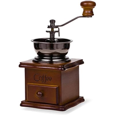 1PCS Vintage Handmatige Koffiemolen Burr Handzwengel Koffiemolens Houten Vintage Stijl Hand Koffiemolen Klassieke Koffie black