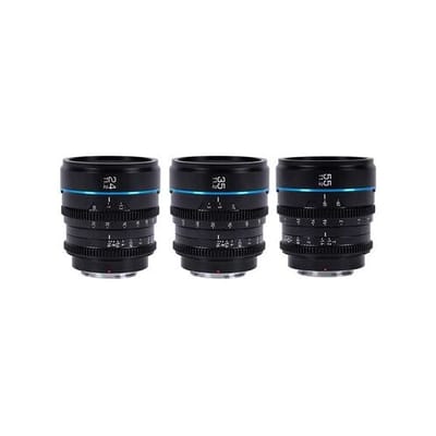 Sirui Night Walker 24+35+55mm T1.2 S35 Cine Lens Set met Koffer  E-mount zwart
