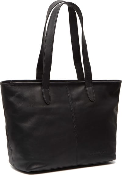 The Chesterfield Brand Laptoptas Schoudertas met laptopvak Monza Shopper Black Zwart