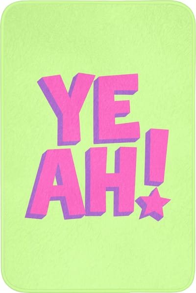 Badmat 60x90 cm - Antislip - Groen - Neon - Quote - Badmatten voor badkamer - Badkamermat - Douchemat - Badkamer mat