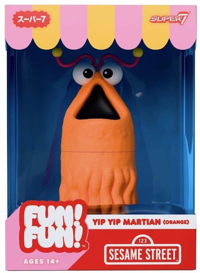 Super7 Sesame Street Fun! Fun! Vinyl Figure Yip Yip Martian (Orange) 18 cm Beeld