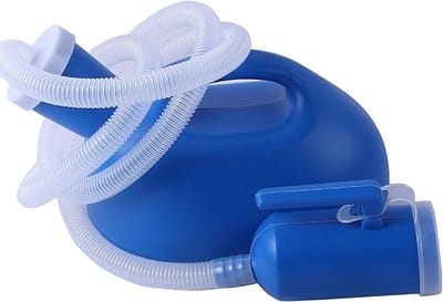 Mannen Urinoir - Plas Collector - Bedlegerig Gebruik - Sterk PP Materiaal - 2000 ml - Blauw