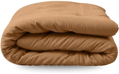 Zelesta Japandibed Katoen Mousseline - Dekbed zonder overtrek katoen - Wasbaar dekbed - Met vaste overtrek - Terra - 140x200cm