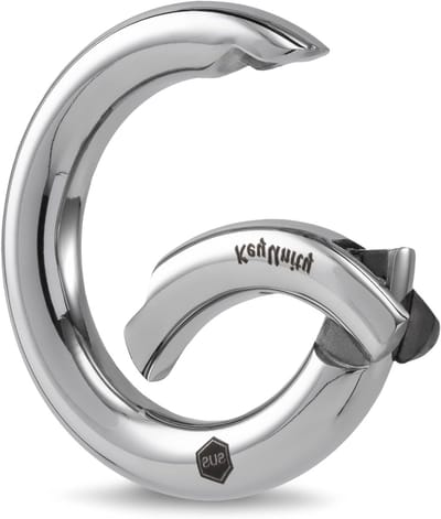 Ronde Karabijnhaak met Veer O-Ring, RVS Sleutelhanger voor Sleutels, Tassen en Schouderbanden, Zilverkleurig en Duurzaam