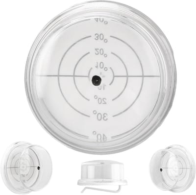Zonnepaneel Meter - Zonnehoek Tool - Energie Optimaliseren - Roestvrijstalen Clip - 5.3 x 5.3 x 3.2 cm - Wit
