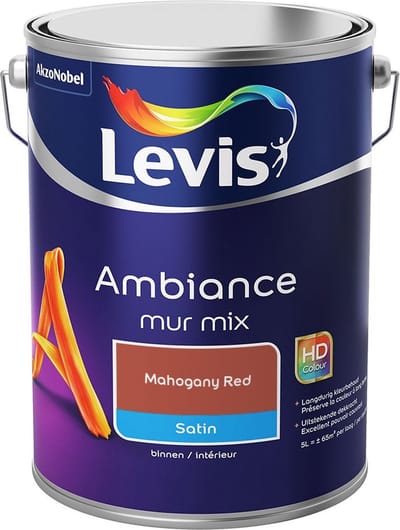 Levis - Ambiance Mur Satin Mix - Mahogany Red - Mengverf - 5 L