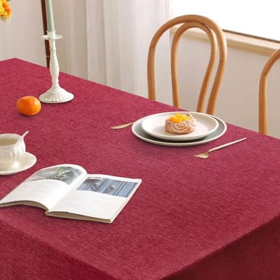 Allecto - Tafelkleed - Wasbaar - Waterafstotend - Rood - Linnenlook