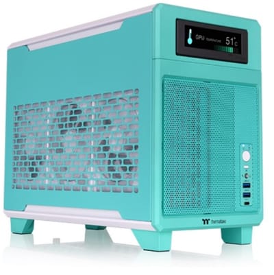 Thermaltake TR100 Mint Strawberry Mini-tower Gaming-behuizing Munt, Aardbeien