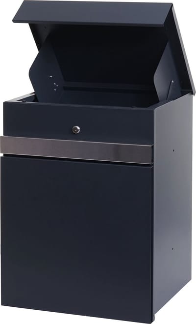 Pakketbox MCW-K41, pakketbox pakketcompartiment brievenbus, metaal ~ gegalvaniseerd antraciet-roestvrij staal